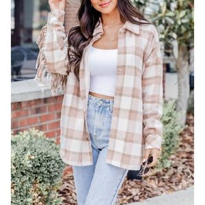 Krista Horton fringe Shacket